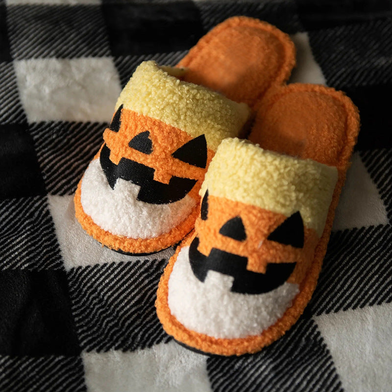 Candy Corn Jack O Lantern Slippers Halloween Corn Jack-o&