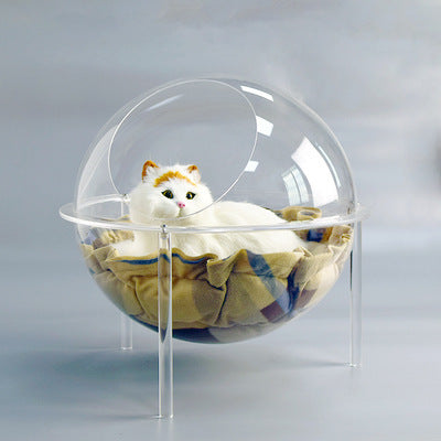 Acrylic Dome Cover Cat Climbing Frame Transparent Pet Nest